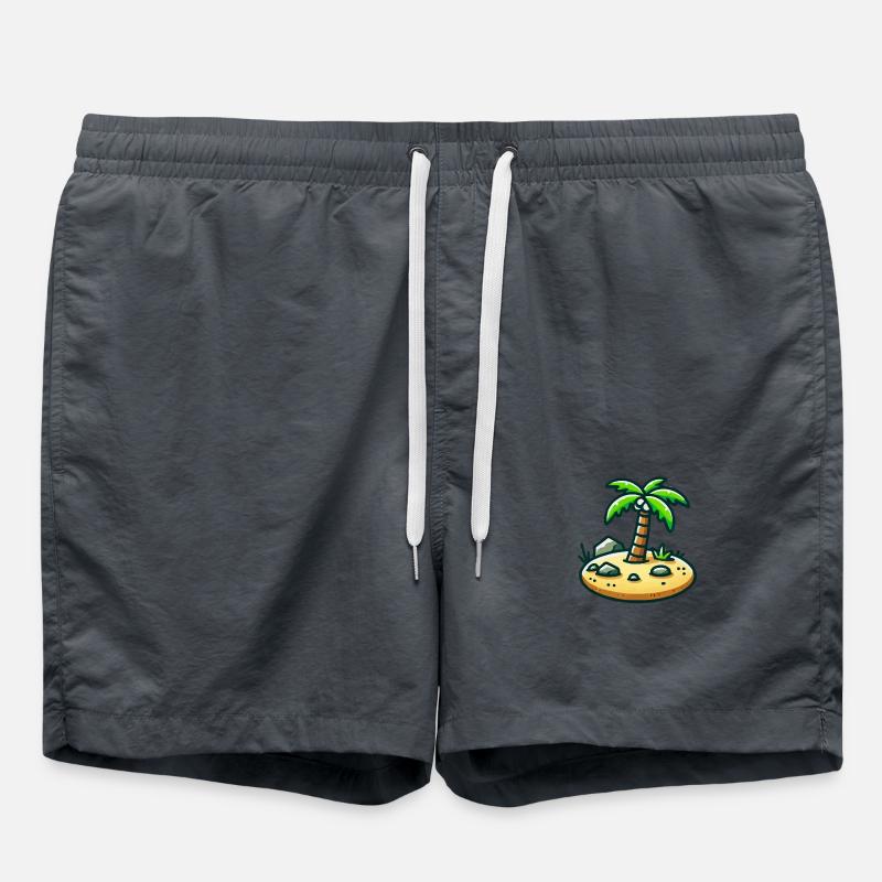 Island Comic - Swim Trunks - anthracite