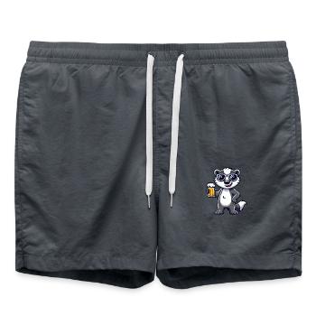Badger Beer - Swim Trunks - anthracite - Front - AI Model Male 185 light (185cm)