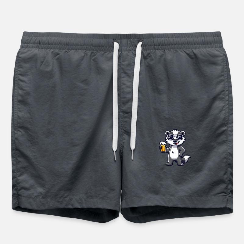 dachs bier - Badeshorts - Anthrazit