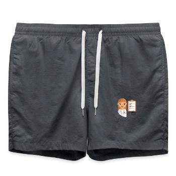 First I Save Lives Then I Save My Coffee - Swim Trunks - anthracite - Front - AI Model Male 185 light (185cm)