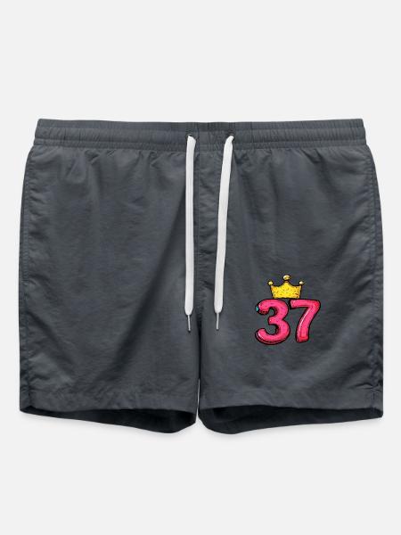 37 Number Krone - Swim Trunks - anthracite