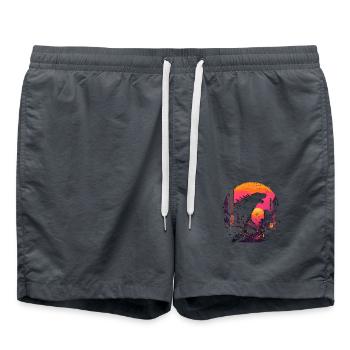japan scheiß Zeichenfläche 1 - Badeshorts - Anthrazit - Vorne - AI Model Male 185 light (185cm)