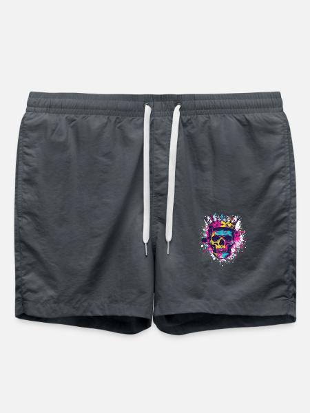 Couronne de crâne de roi - Short de bain - charbon