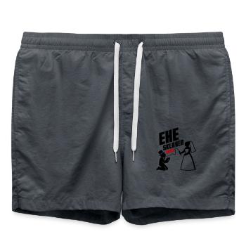 Ehe Sklaven Crew Hochzeit - Badeshorts - Anthrazit - Vorne - AI Model Male 185 light (185cm)
