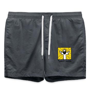 L’équipe Jesus Doodle - Short de bain - charbon - Devant - AI Model Male 185 light (185cm)