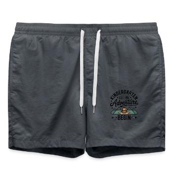 Kindergarten adventure begins kindergarten enrollment - Swim Trunks - anthracite - Front - AI Model Male 185 light (185cm)