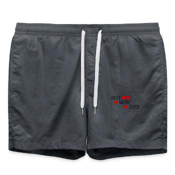 Saying Mother's Day Best Mom in the World Mother's Day Mom - Swim Trunks - anthracite - Front - AI Model Male 185 light (185cm)