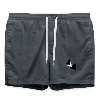 Abstrakt - Badeshorts - Anthrazit - Vorne - AI Model Male 185 light (185cm)