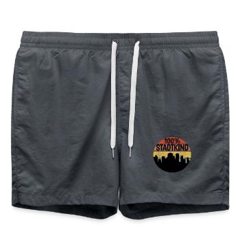 Stadtkind - Badeshorts - Anthrazit - Vorne - AI Model Male 185 light (185cm)