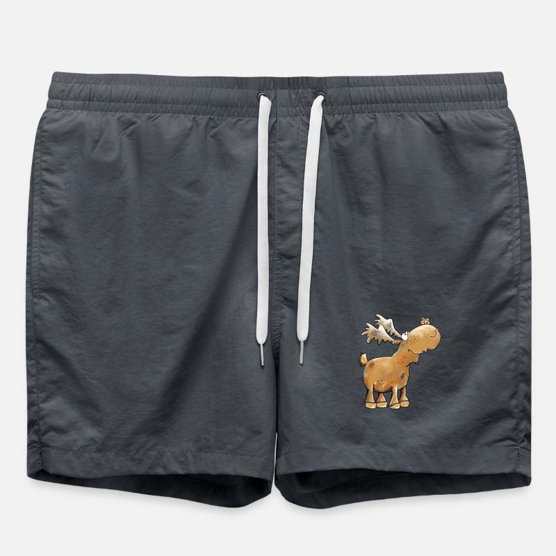 Drôle d’orignal papillon - Short de bain - charbon