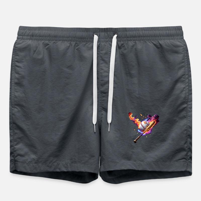 Baseball on fire. - Swim Trunks - anthracite