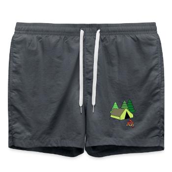 Feu de camp Tente de feu Camp Camping Camping - Short de bain - charbon - Devant - AI Model Male 185 light (185cm)