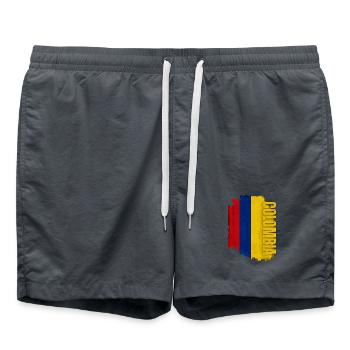 Vertical Colombia flag, I love Colombia - Swim Trunks - anthracite - Front - AI Model Male 185 light (185cm)