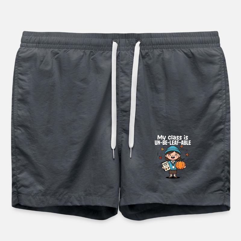 MY CLASS IS UN-BE-LEAF-ABLE - TEACHER GIFT - Swim Trunks - anthracite
