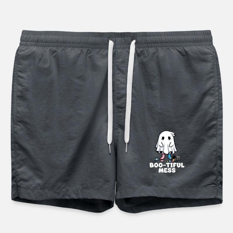 BOO-TIFUL MESS - GHOST HALLOWEEN - Swim Trunks - anthracite