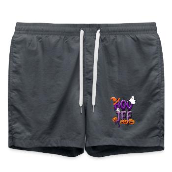 Drôle Effrayant Saison Boujee Fantôme Citrouille Halloween - Short de bain - charbon - Devant - AI Model Male 185 light (185cm)
