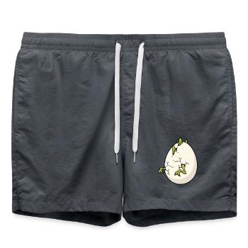 Ostern mit gebrochener Eiblüte - Badeshorts - Anthrazit - Vorne - AI Model Male 185 light (185cm)