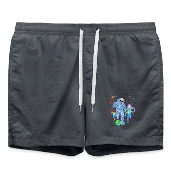 Astronaut Alien Soccer Shirt - Swim Trunks - anthracite - Front - AI Model Male 185 light (185cm)