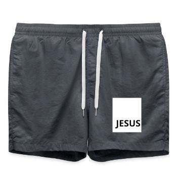 JESUS - Badeshorts - Anthrazit - Vorne - AI Model Male 185 light (185cm)