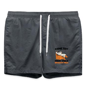 Imkerhut Imkeranzug Bienen Fan Humorvolles Bienen - Badeshorts - Anthrazit - Vorne - AI Model Male 185 light (185cm)