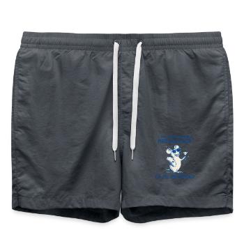I'm the main breadwinner of my household - Swim Trunks - anthracite - Front - AI Model Male 185 light (185cm)