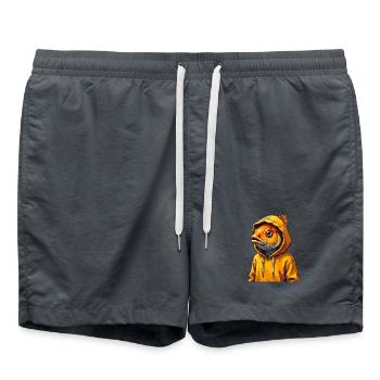 Goldfisch Hoodie Porträt - Badeshorts - Anthrazit - Vorne - AI Model Male 185 light (185cm)