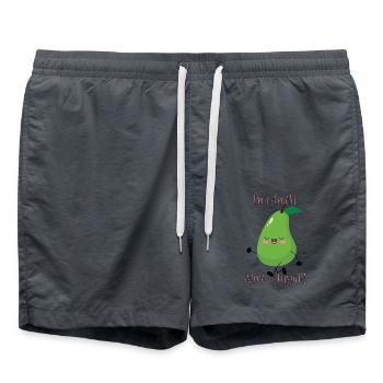 Poire parfaitement sucrée et kawaii ! - Short de bain - charbon - Devant - AI Model Male 185 light (185cm)