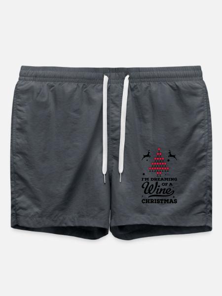 Weihnachten - Badeshorts - Anthrazit