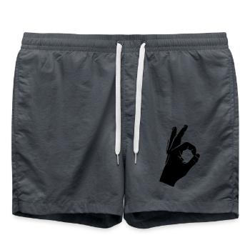 Looked in - Swim Trunks - anthracite - Front - AI Model Male 185 light (185cm)
