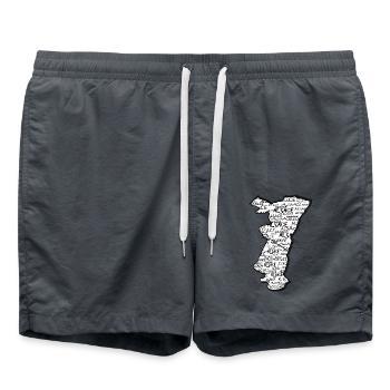 Alsace Région Nom - Short de bain - charbon - Devant - AI Model Male 185 light (185cm)