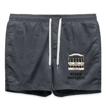 Herrenhandtasche Bier - Badeshorts - Anthrazit - Vorne - AI Model Male 185 light (185cm)