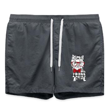Yorkie Gifts Yorkshire Terrier T Shirt - Swim Trunks - anthracite - Front - AI Model Male 185 light (185cm)
