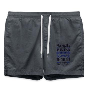 Papa Bricoleur 1 - Short de bain - charbon - Devant - AI Model Male 185 light (185cm)