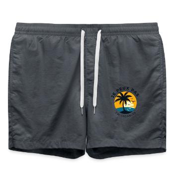 Ich kann nicht Urlaub machen - Badeshorts - Anthrazit - Vorne - AI Model Male 185 light (185cm)