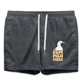Ambiance estivale folle Seagull - Short de bain - charbon - Devant - AI Model Male 185 light (185cm)