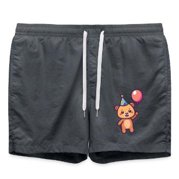 Ours Anniversaire Bébé - Short de bain - charbon - Devant - AI Model Male 185 light (185cm)