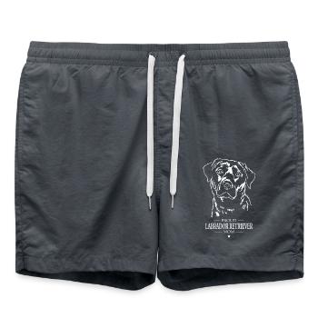 Labrador Retriever Mom Hunde Hund Labbi Wilsigns - Badeshorts - Anthrazit - Vorne - AI Model Male 185 light (185cm)