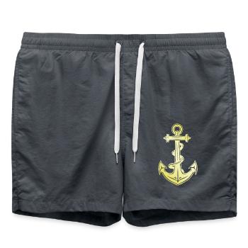Anker Symbol Gold - Badeshorts - Anthrazit - Vorne - AI Model Male 185 light (185cm)
