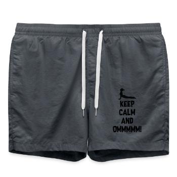 Yoga Meditation Spa Namaste - Swim Trunks - anthracite - Front - AI Model Male 185 light (185cm)