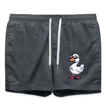Gans Tier - Badeshorts - Anthrazit - Vorne - AI Model Male 185 light (185cm)
