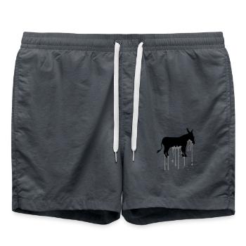 timbre goutte couleur blob graffiti spray donkey p - Short de bain - charbon - Devant - AI Model Male 185 light (185cm)