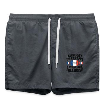 Au Rugby Un Caramel C'est Pas Une Friandise - Short de bain - charbon - Devant - AI Model Male 185 light (185cm)