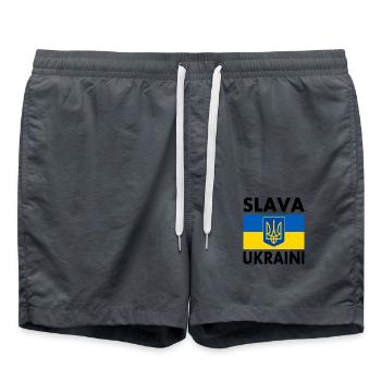 Slava ukraini - Badeshorts - Anthrazit - Vorne - AI Model Male 185 light (185cm)