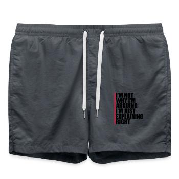 Je ne discute pas - Short de bain - charbon - Devant - AI Model Male 185 light (185cm)