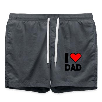 I love dad - Short de bain - charbon - Devant - AI Model Male 185 light (185cm)