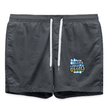 Oans Zwoa Gsuffa - Badeshorts - Anthrazit - Vorne - AI Model Male 185 light (185cm)