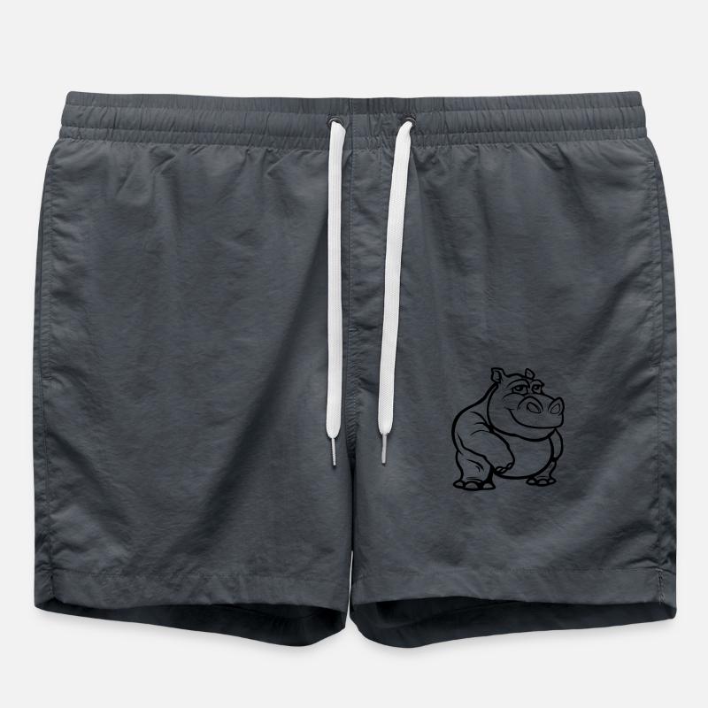 hippopotamus - Swim Trunks - anthracite