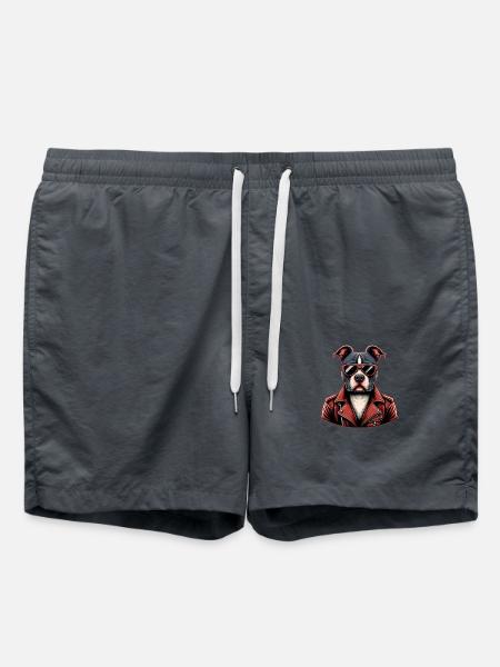 Rebel Spirit Dog - Cool Vintage Pet - Swim Trunks - anthracite
