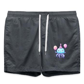 Jellyfish Birthday Baby - Swim Trunks - anthracite - Front - AI Model Male 185 light (185cm)
