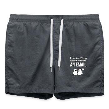 GHOST QUOTES 02 - Swim Trunks - anthracite - Front - AI Model Male 185 light (185cm)